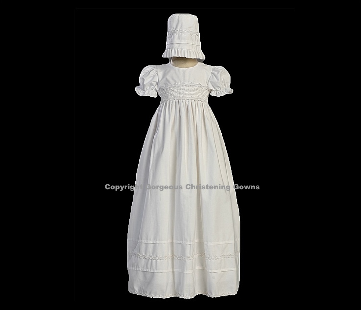 Christening Gown girl Cotton Baptism Gown Girls Baptism Dress Dedic   Suma Christening Gowns Flower Girls  First Communion